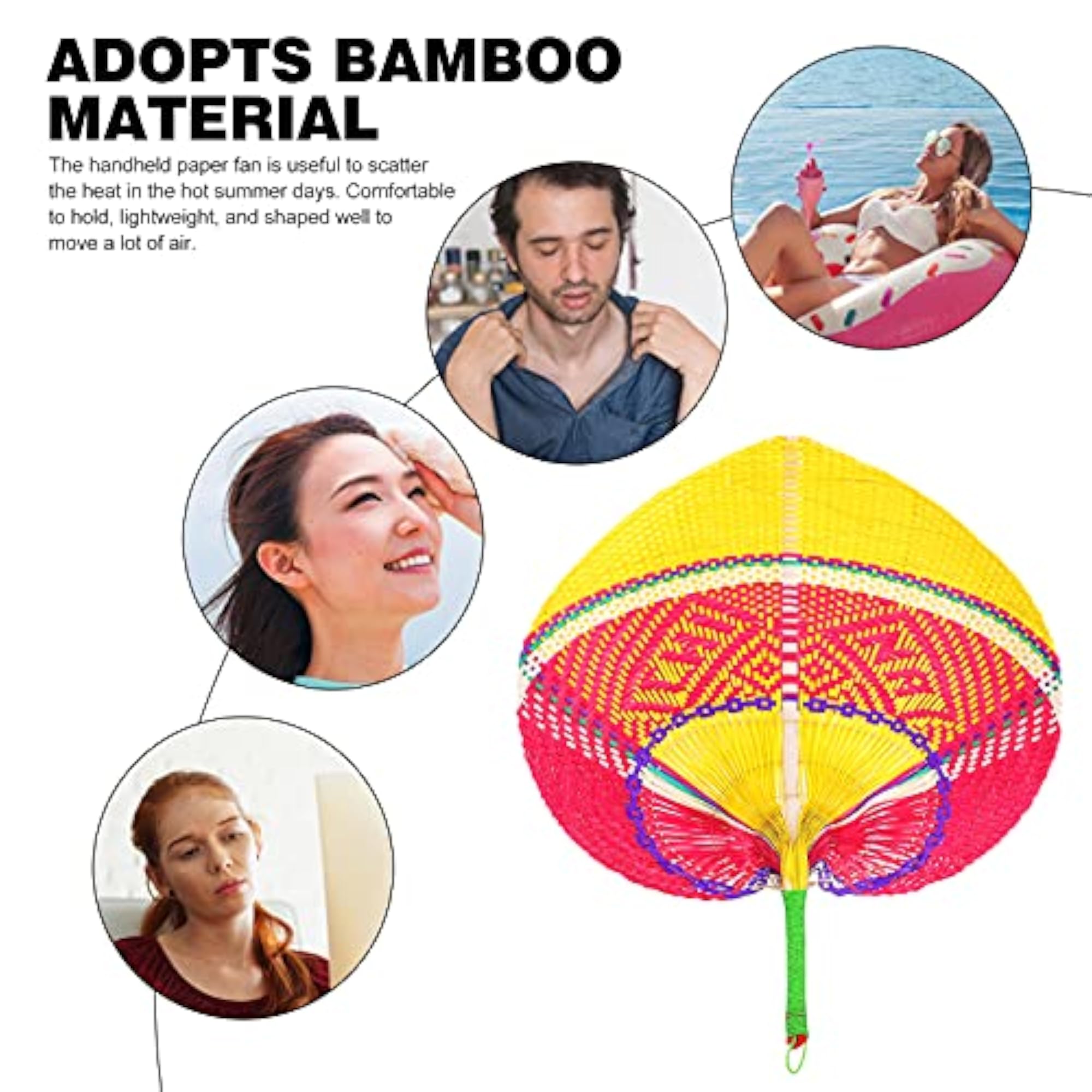 Creative Handmade Weaving Fan, Natural Decoration
